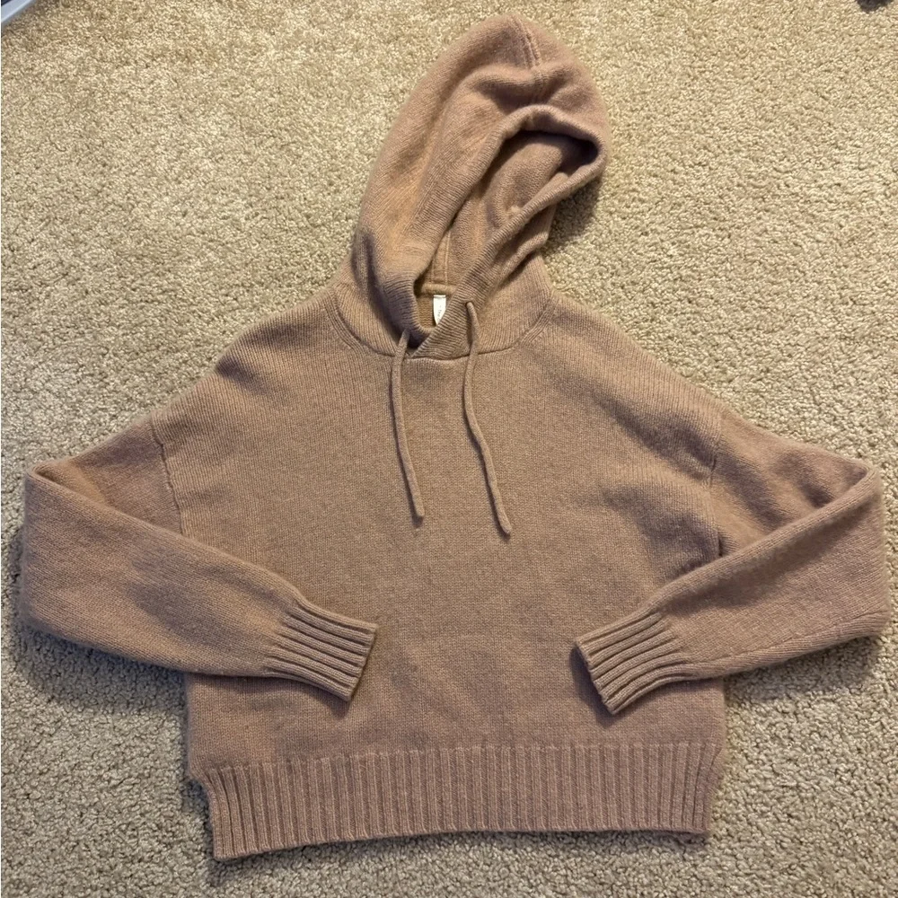 Babaton Cozy Brown Hooded Sweater